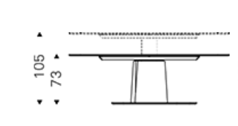 Cattelan Aviator Keramik Lift Dining Table