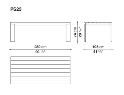B&B Parallel Structure Dinning Table