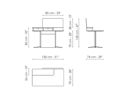 Bonaldo Nelson Vanity Writing Table