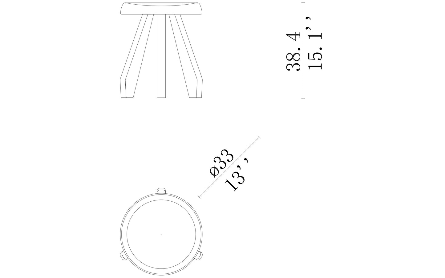Cassina Tabouret Méribel Side Table