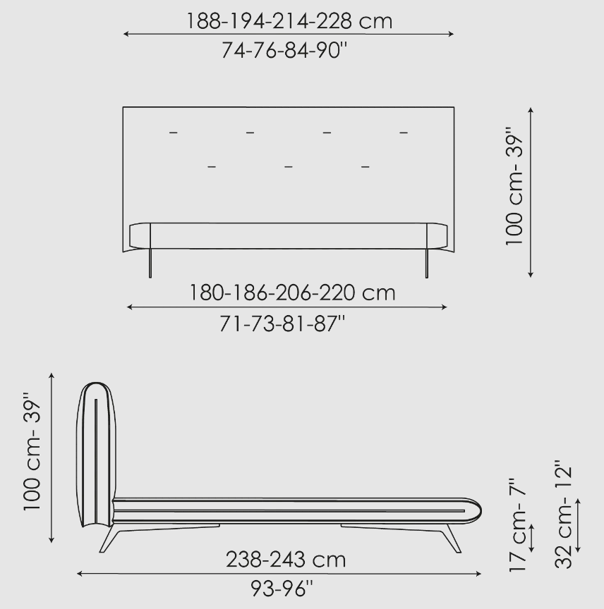 Bonaldo Saddle Bed