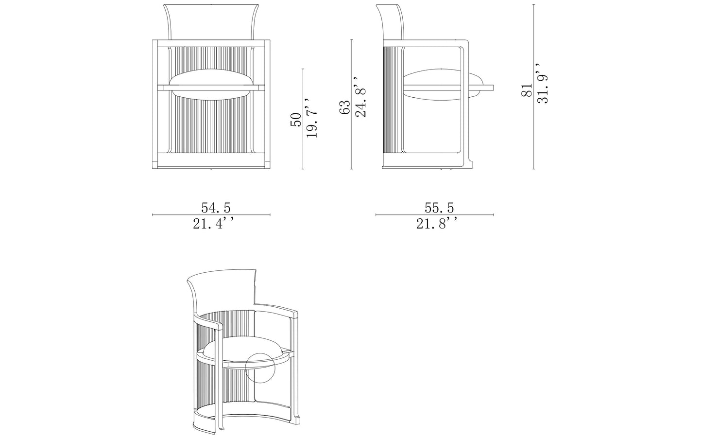 Cassina Barrel Dining Chair