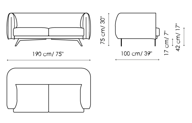 Bonaldo Saddle Sofa