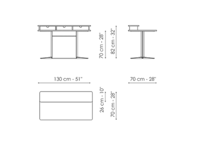 Bonaldo Nelson Vanity Writing Table