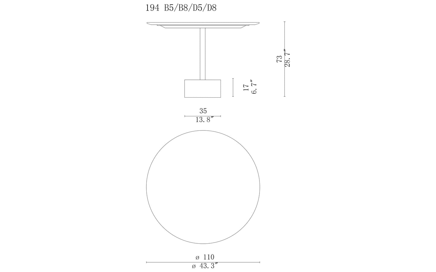 Cassina 9 Dining Table