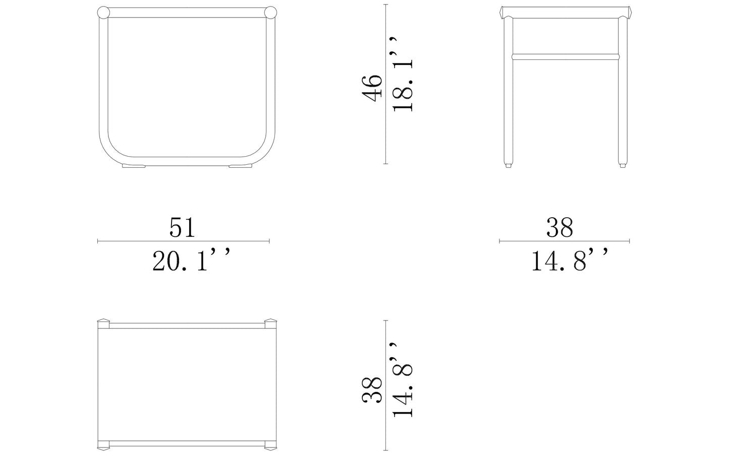 Cassina  9 Tabouret Side Table