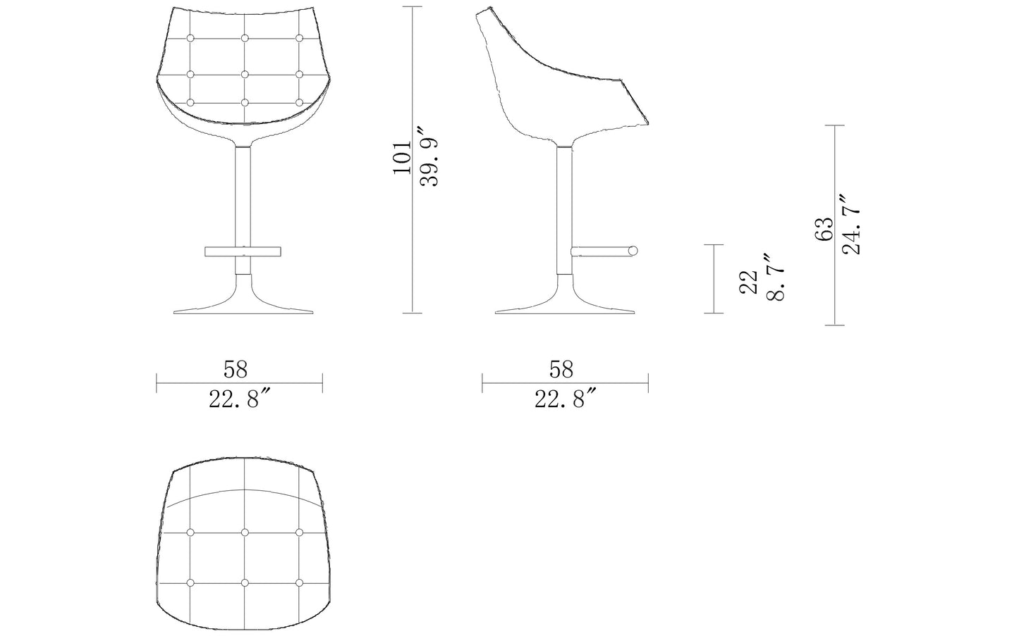 Cassina Passion Bar Chair