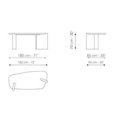 Bonaldo Flatiron Writing Table