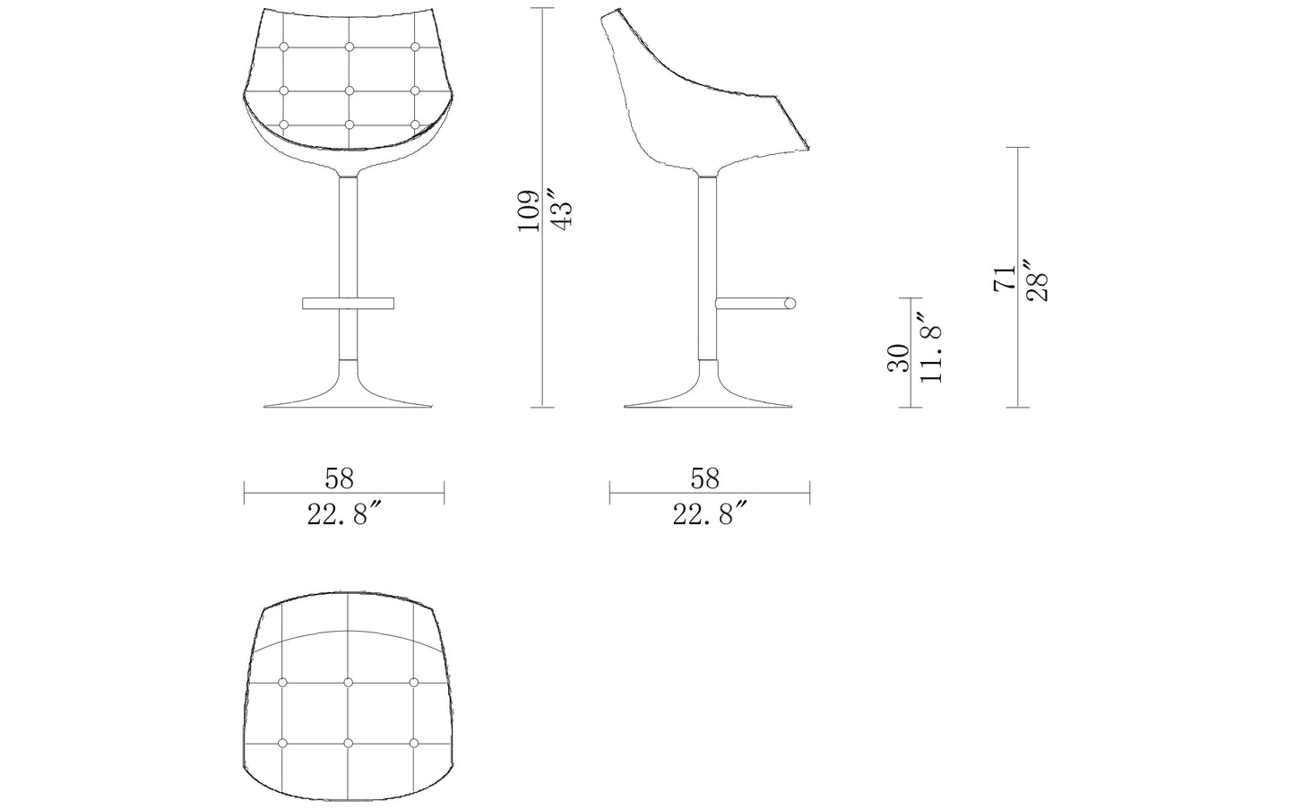 Cassina Passion Bar Chair