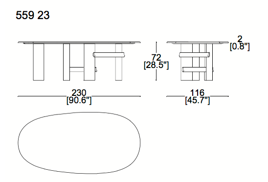 Cassina Sengu Dining Table