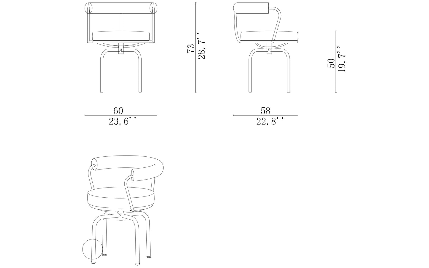 Cassina Swivel At The Core Dining Chair