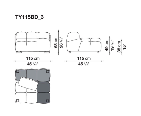 B&B Tufty-Time 20 Sofa