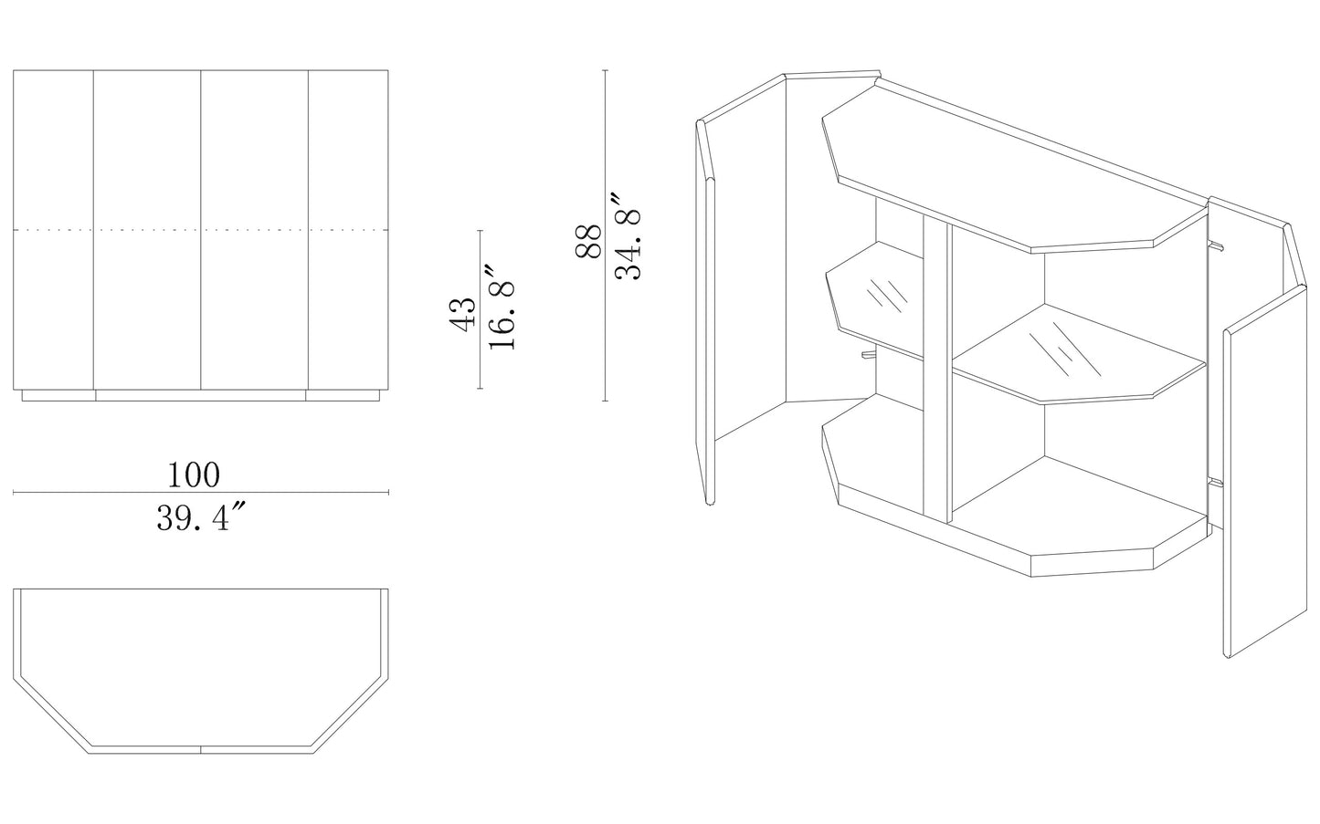 Cassina  Bramante Sideboard