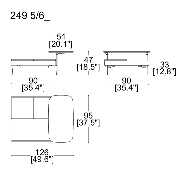Cassina Volage Ex-S Coffee Table