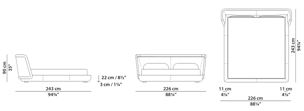 Baxter Metropolis Plain Bed