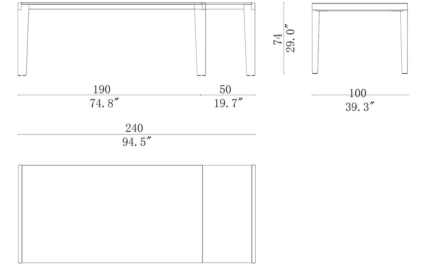 Cassina  Longplane Dining Table