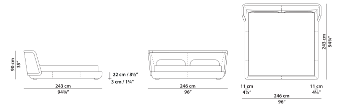 Baxter Metropolis Plain Bed