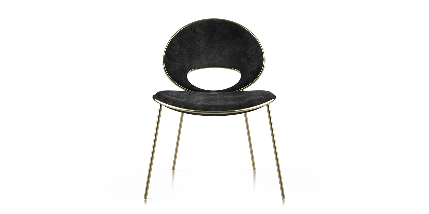 Alma De Luce  Black Pearl Dining Chair