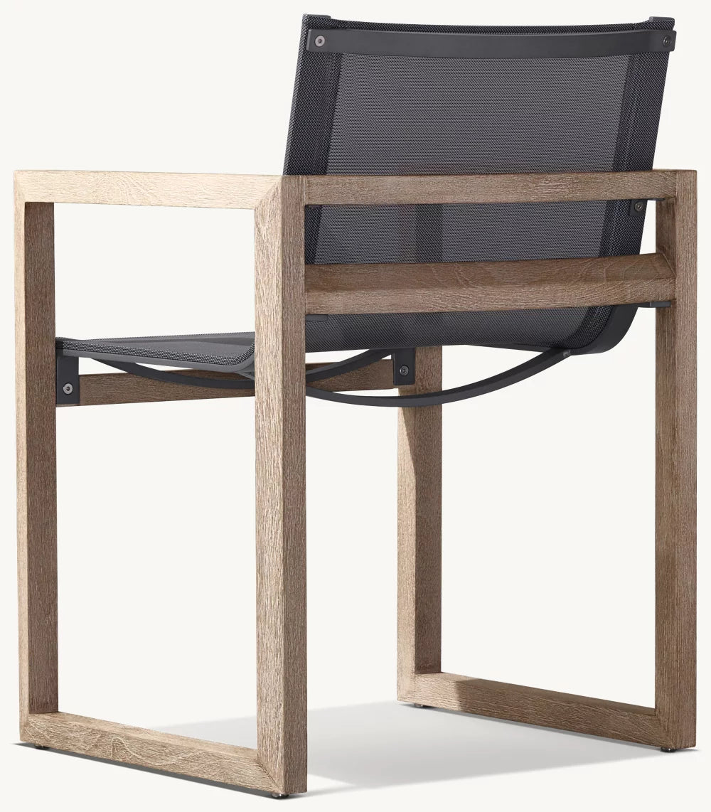 RH Paloma Teak & Mesh Dining Armchair