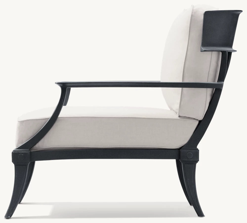 RH Klismos Cast Aluminum Lounge Chair