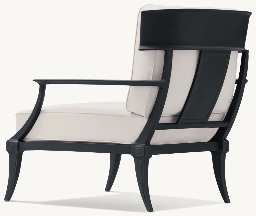 RH Klismos Cast Aluminum Lounge Chair