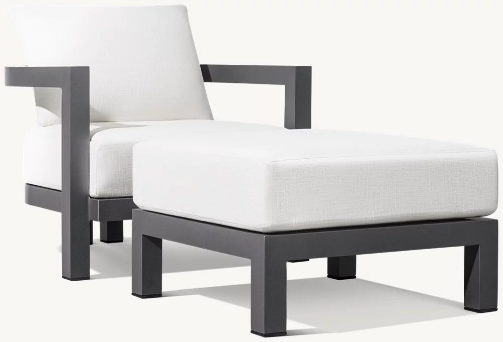 RH Portofino Aluminum Ottoman