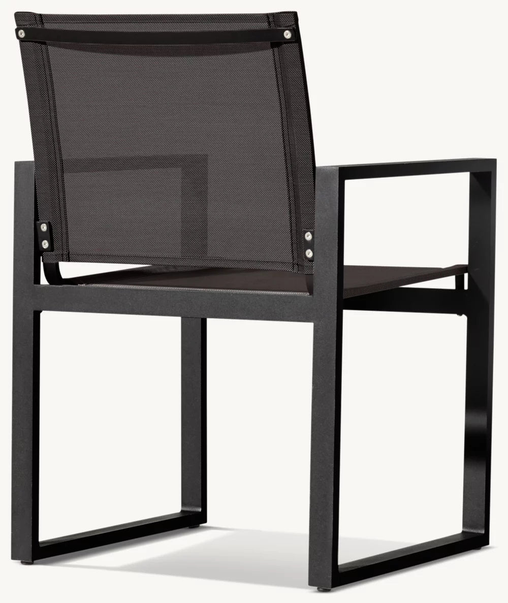 RH Aegean Teak/Aluminum  & Mesh Dining Side Chair