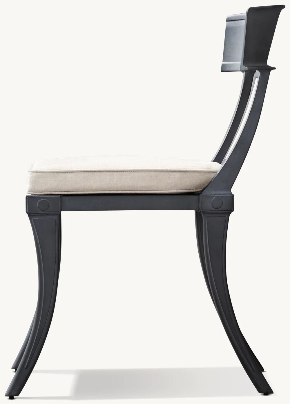 RH Klismos Cast Aluminum Dining Side Chair