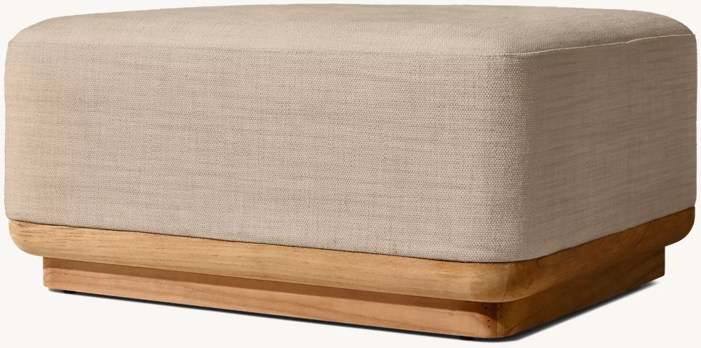 RH Oslo Teak Ottoman