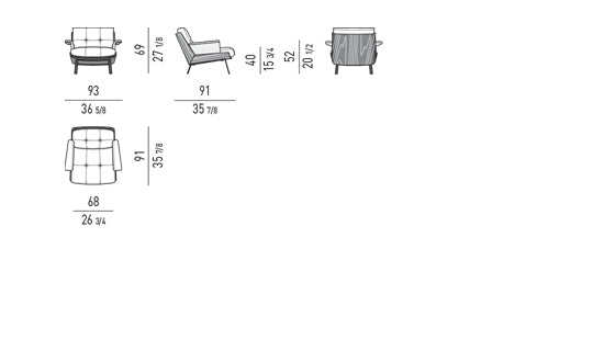 Minotti Daiki Armchairs