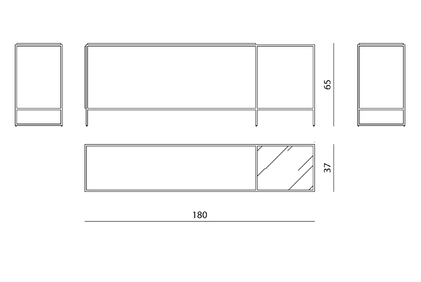 Vissionnaire Mondrian Console Table