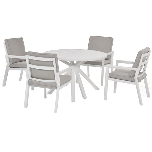 New York Outdoor 4 Seat Round Dining Set