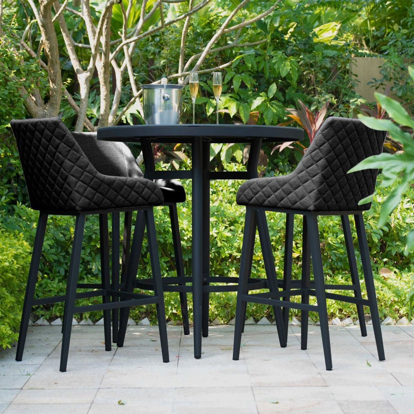 Regal Outdoor 4 Seat Round Bar Set