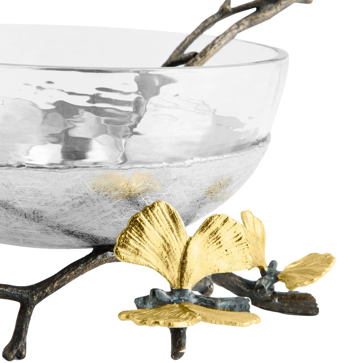 Butterfly Ginkgo Glass Nut Dish daylight