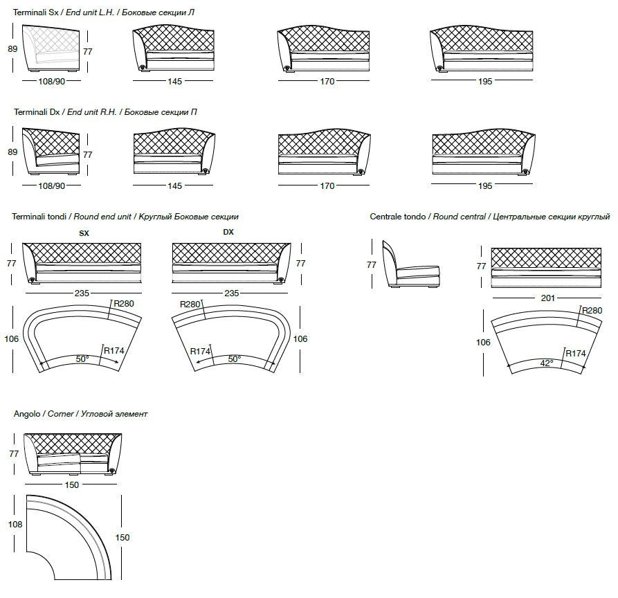 Longhi Grace Sofa