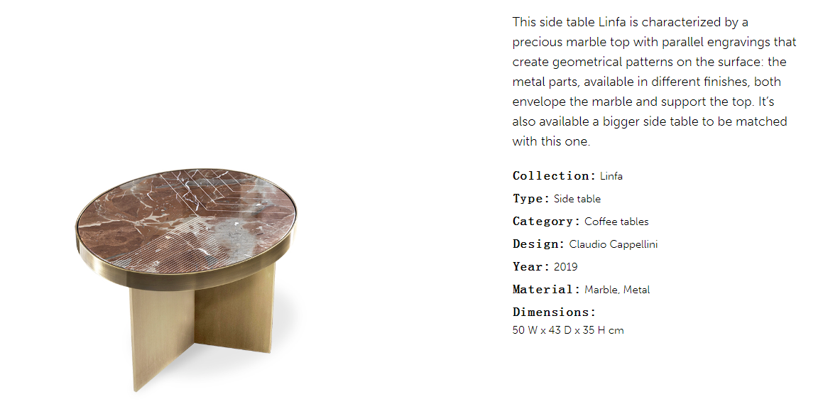 Cornelio Cappellini Linfa Side Table