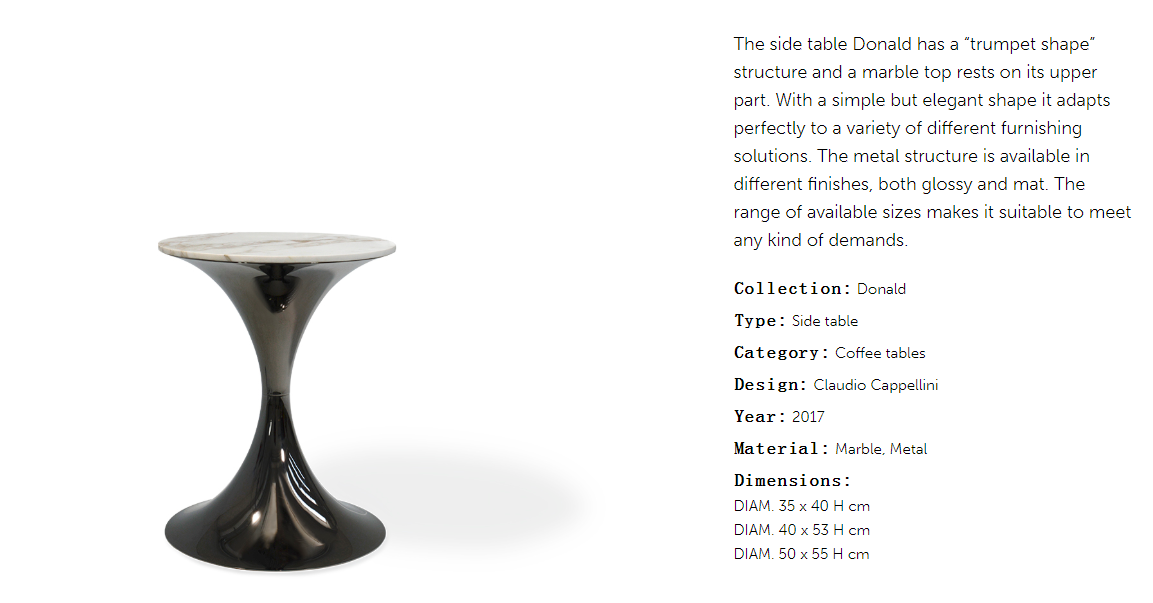 Cornelio Cappellini Donald Side Table