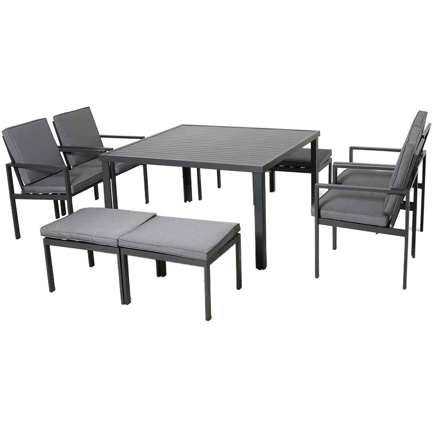 New York Outdoor 9 Piece Cube Dining Set