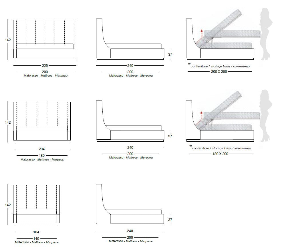 Longhi Kubrick Bed